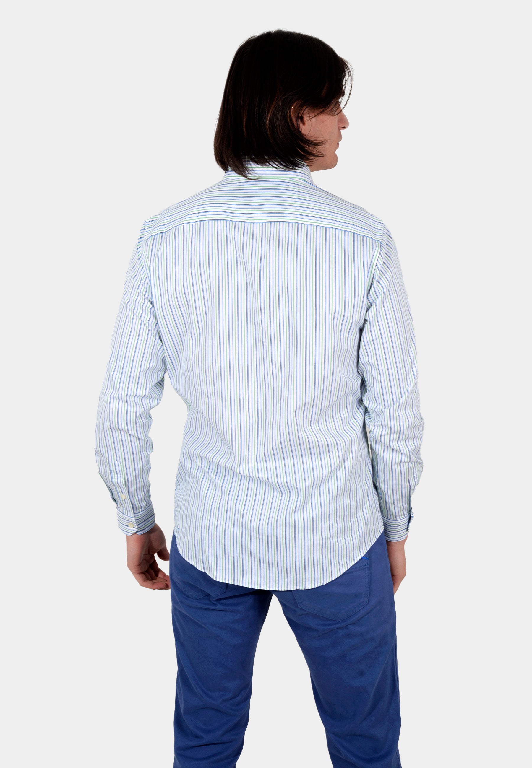 Camisa Milano Rayas Azul H&B