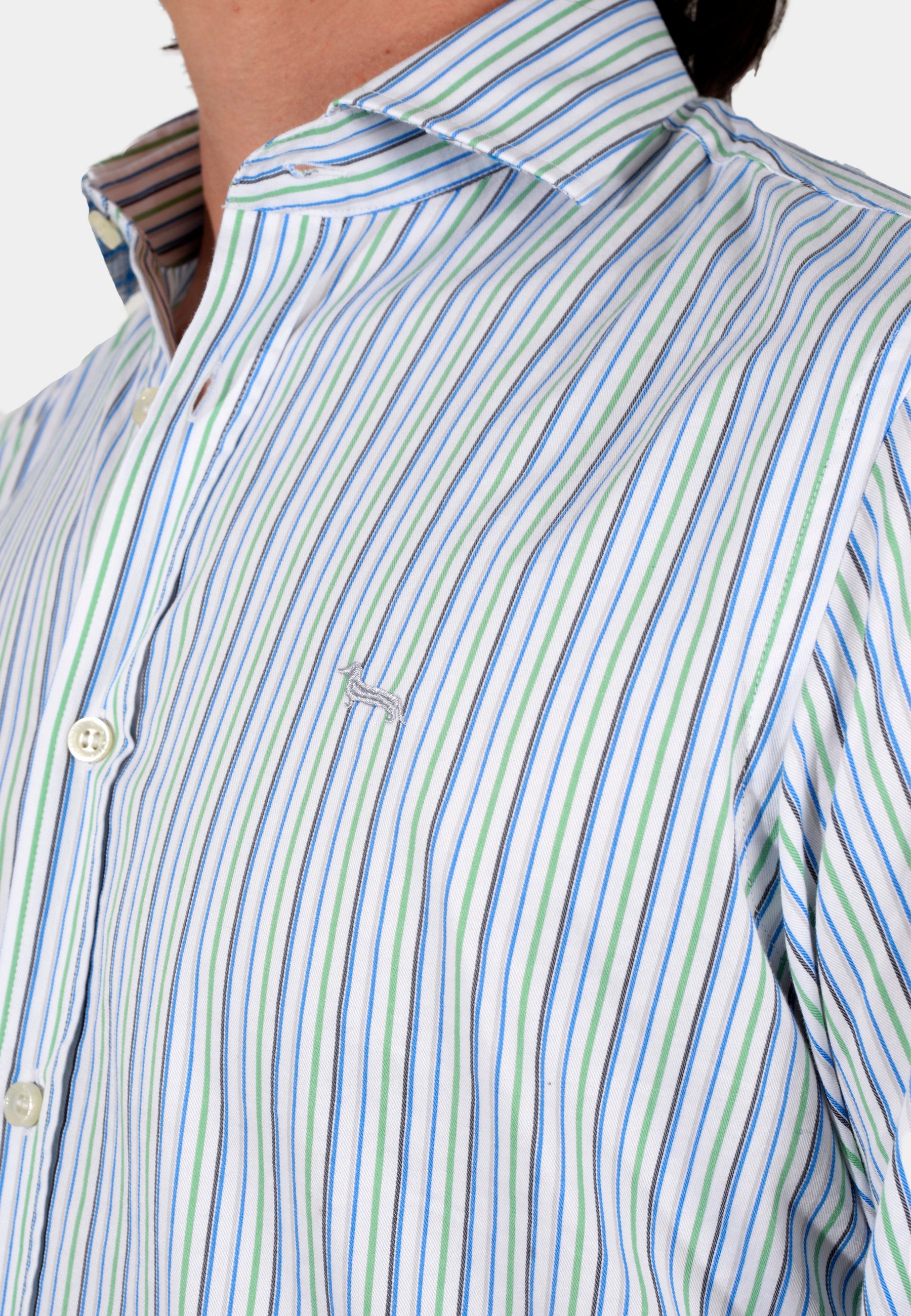 Camisa Milano Rayas Azul H&B