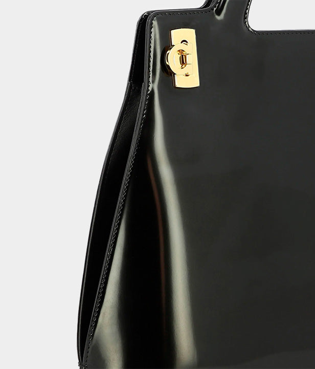 Bolso Wanda M Dama en Cuero Negro S.F.