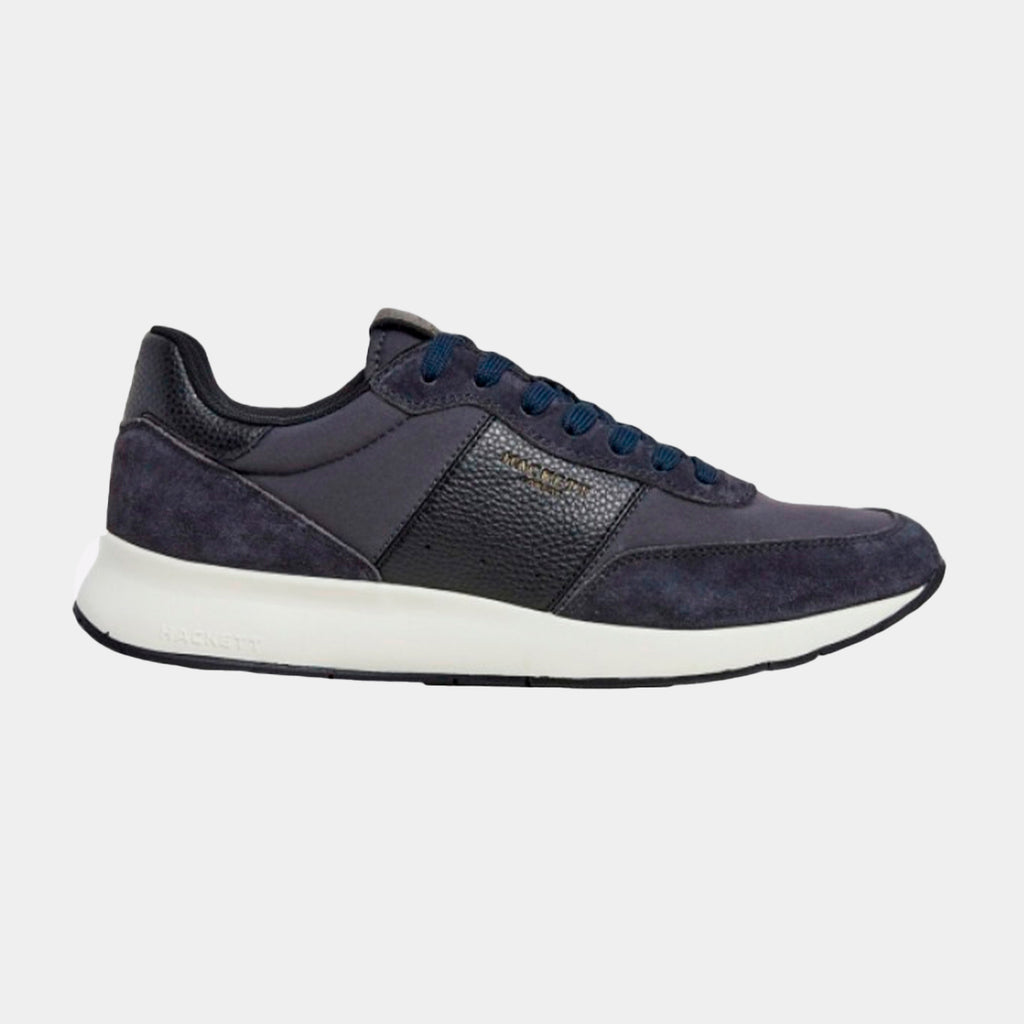 TENIS HACKETT LONDON AZUL CUERO + POLI + FULL(HMS21387-595)