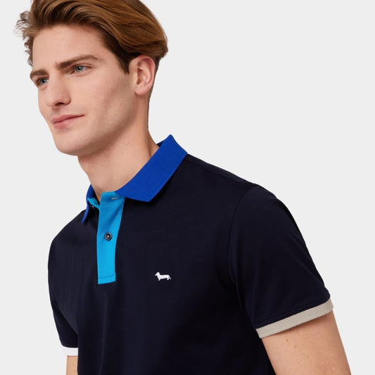 CAMISETA POLO HARMONT & BLAINE AZUL ALGODÓN (LRL374021745-801)