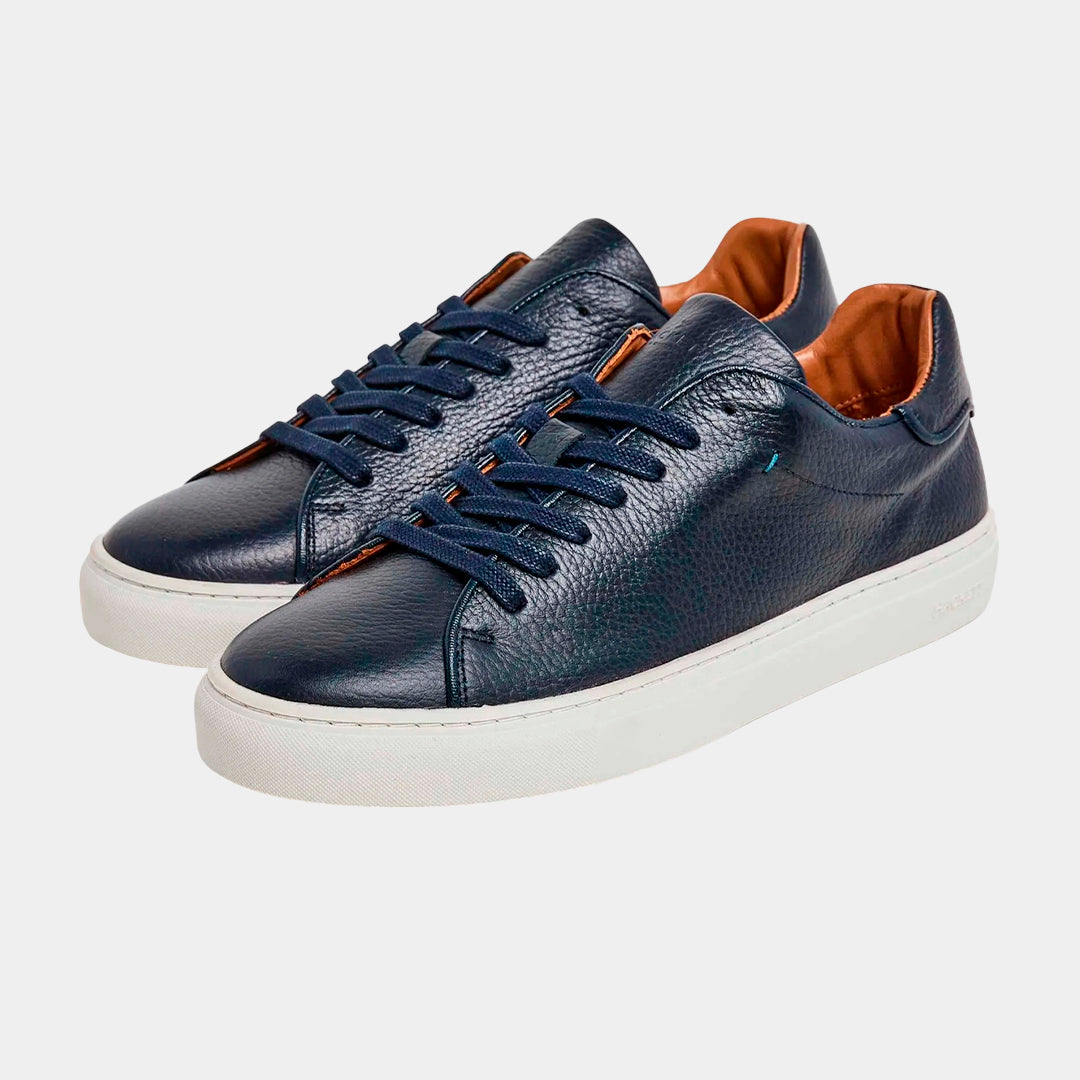 Zapatillas  Cuero Azul Granulado H.L.