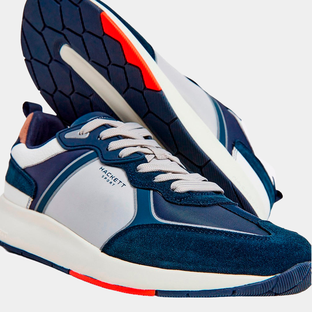 TENIS HACKETT LONDON AZUL POLI + COW (HMS21358-595)