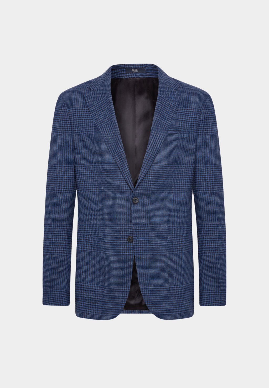SACO BOGGI AZUL CUADRO LANA + LINO + NYLON