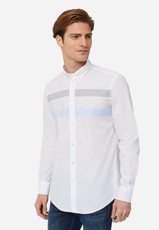 CAMISA SPORT HARMONT & BLAINE BLANCO ALGODON (CRM513008799M-100)