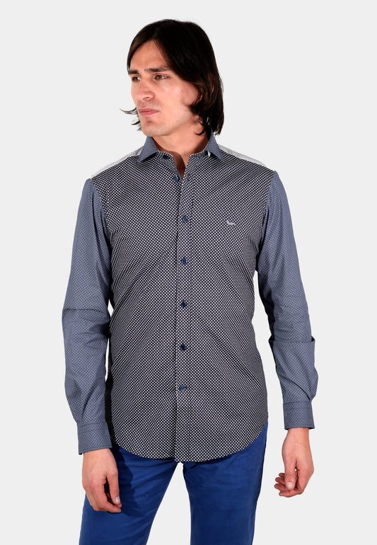 CAMISA HARMONT AZUL ALGOD (CNK003012573I-801)