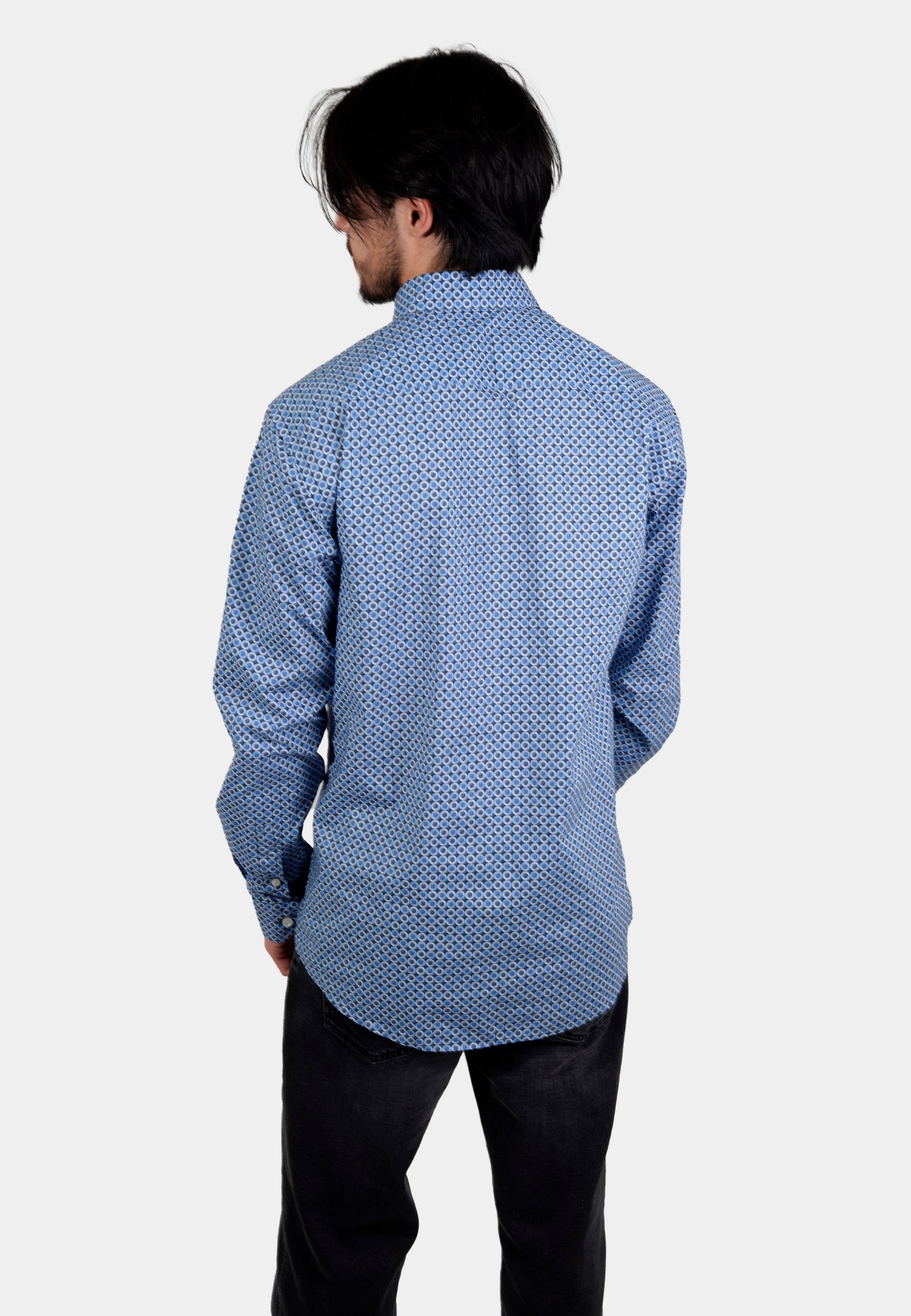 Camisa Hombre Patrón Geométrico H&B