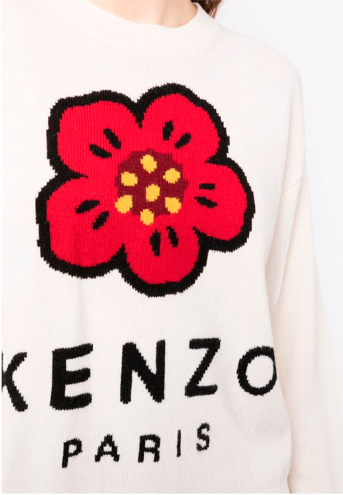 SWETER KENZO DAMA BLANCO LANA (FC62PU3443LD-02)