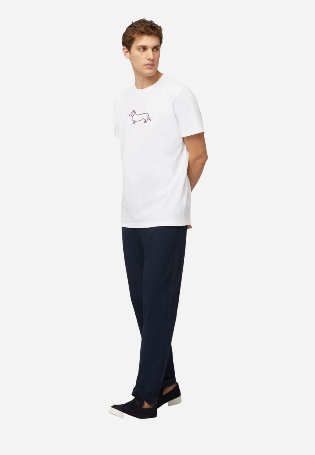 Camiseta T-shirt Blanca Con Logo H&B