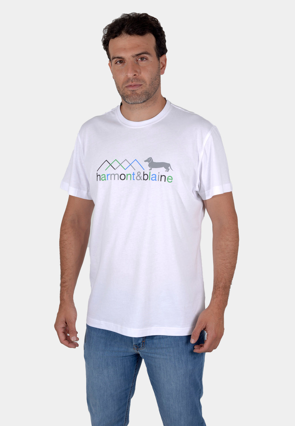 Camiseta T_shirt Blanca Con Estampando H&B