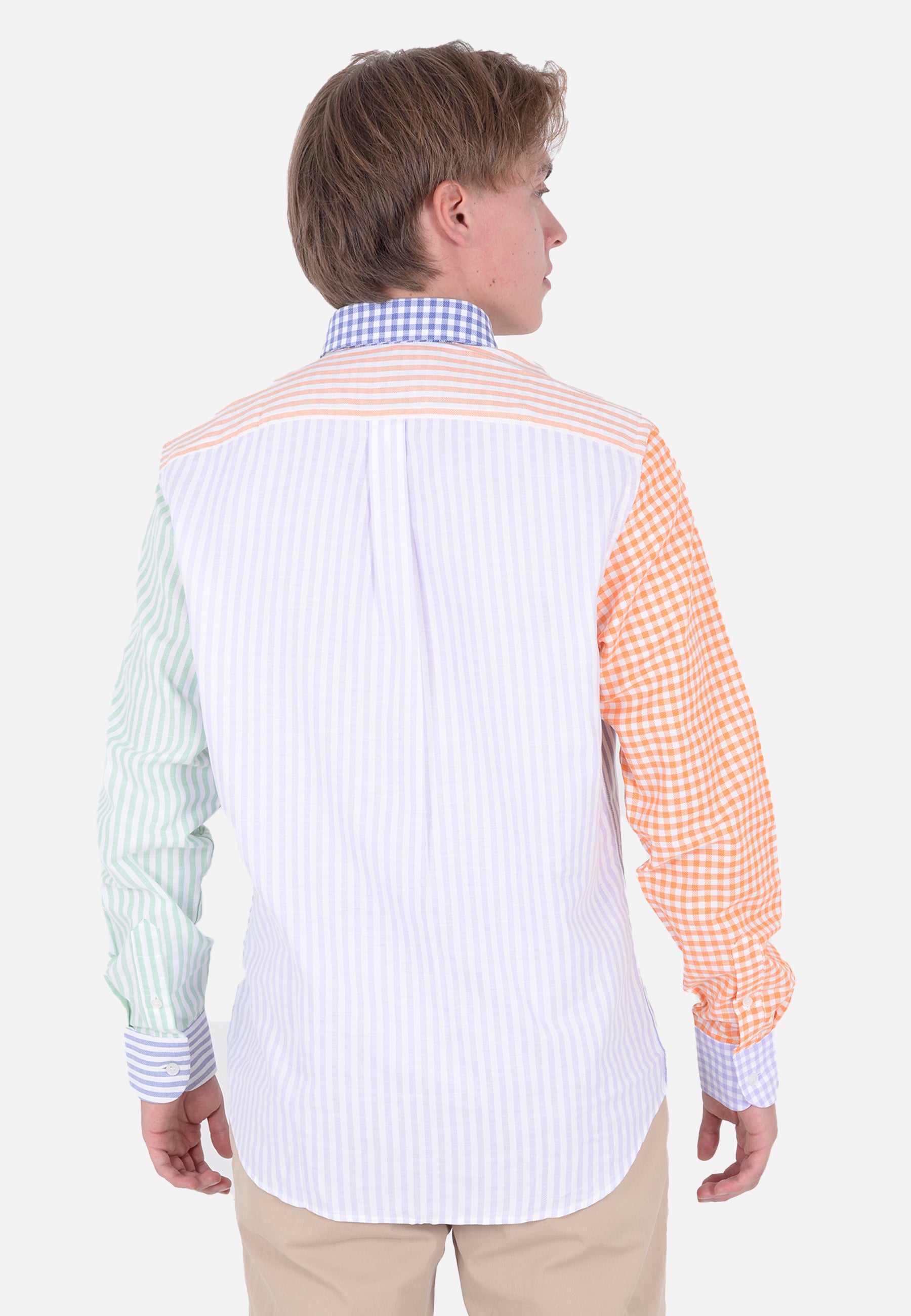 Camisa Manga Larga Patchwork Colores H&B