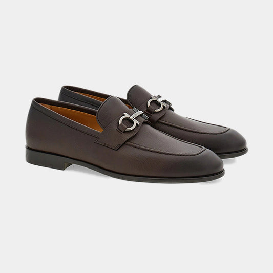 ZAPATO FERRAGAMO CAFE CUERO (775115-FOSTER)