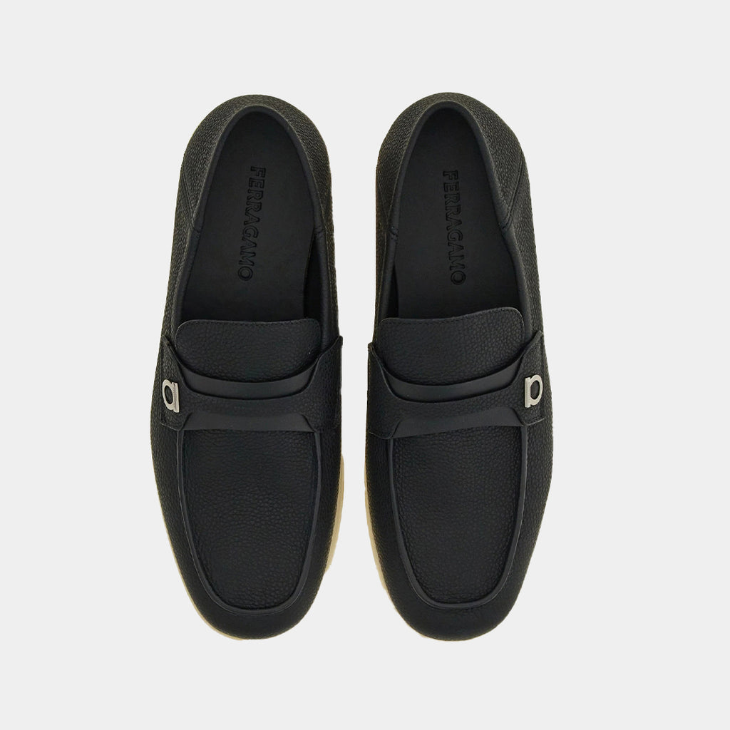 Zapato Mocasines Desestructurados Gancini Negro S.F.
