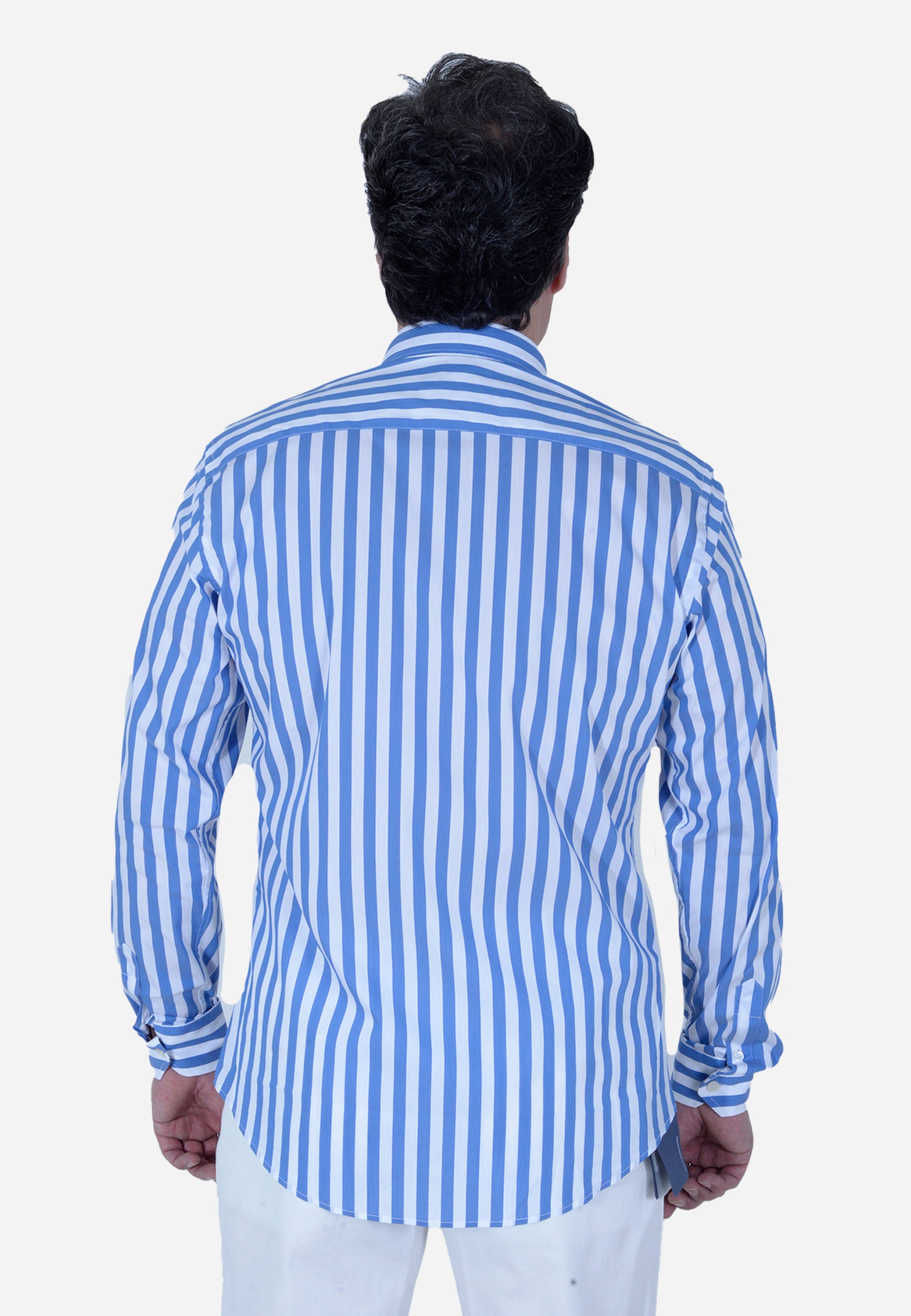 Camisa Rayas Azul/Blanco H&B