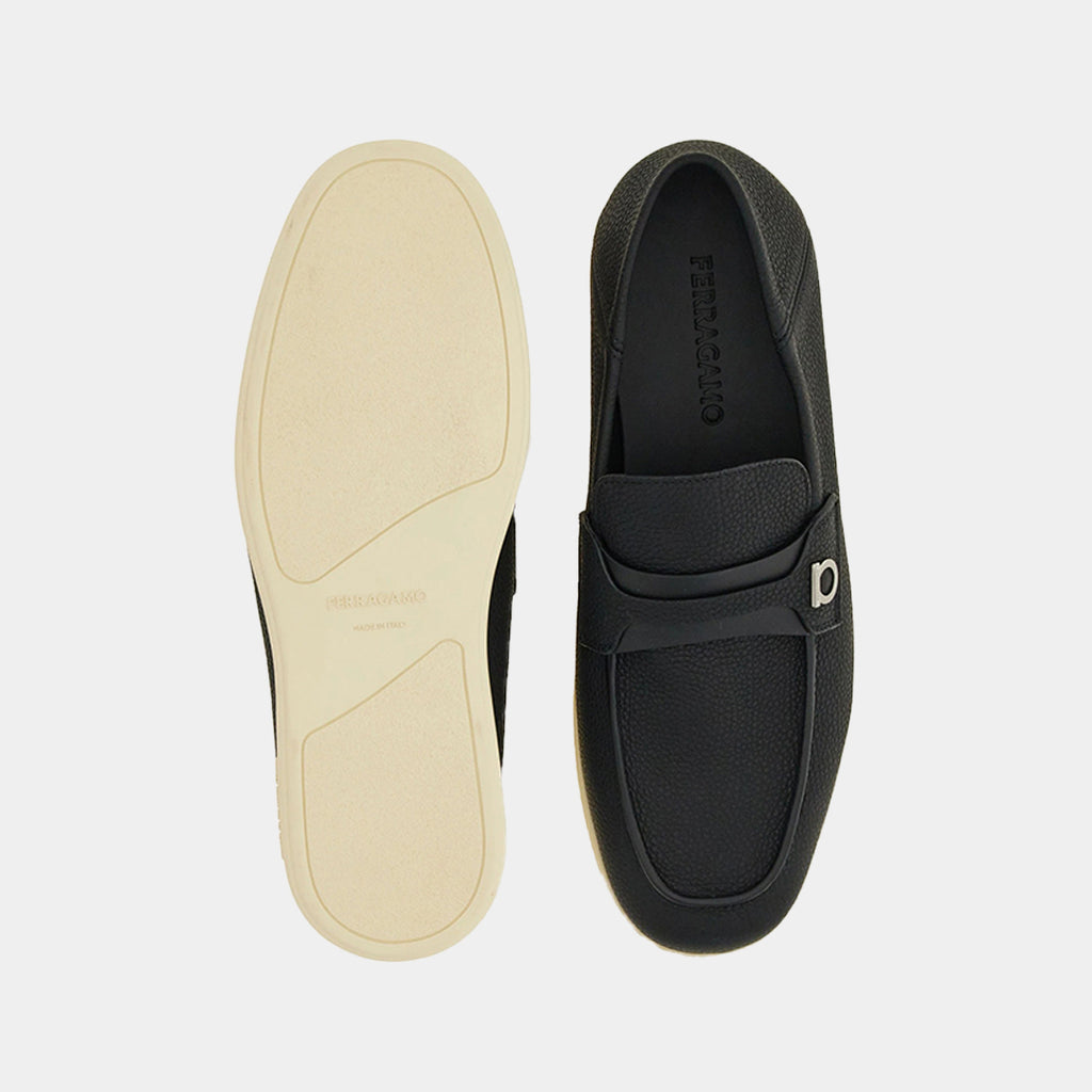 Zapato Mocasines Desestructurados Gancini Negro S.F.