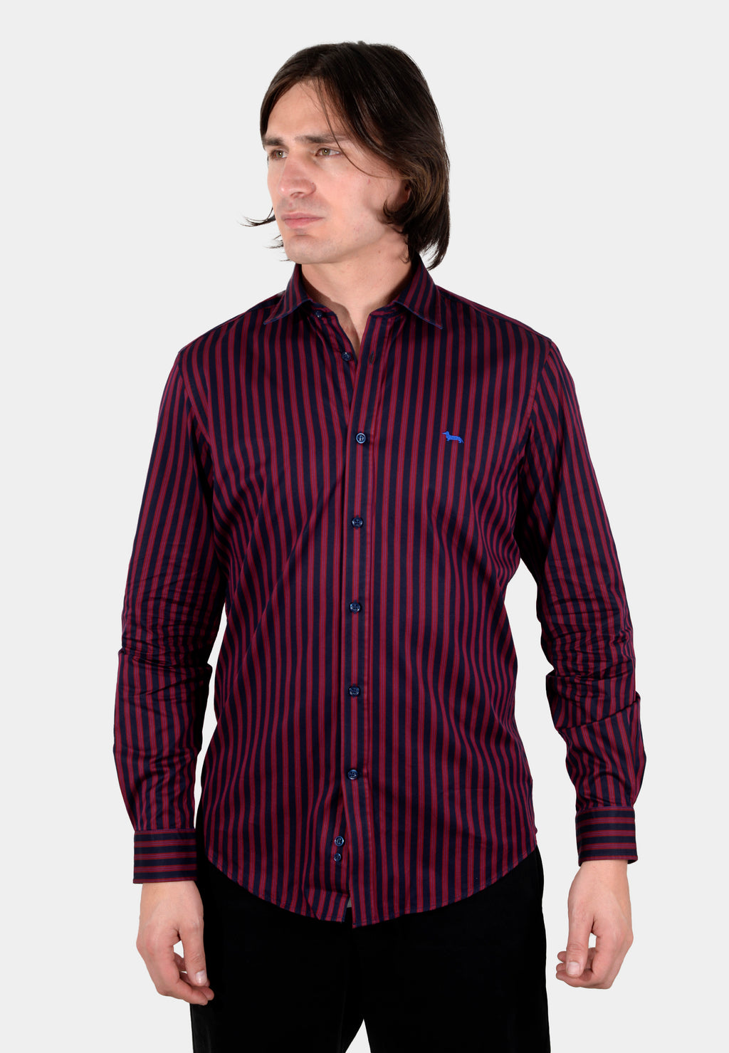CAMISA HARMONT VINOTINTO NEGRO RYS ALGOD (CNK011012607N-532)