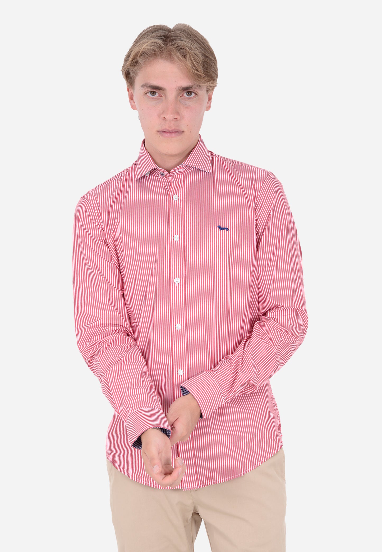 CAMISA HARMOT&BLAINE ROJO RYS ALGOD (CNL012011468I-501)