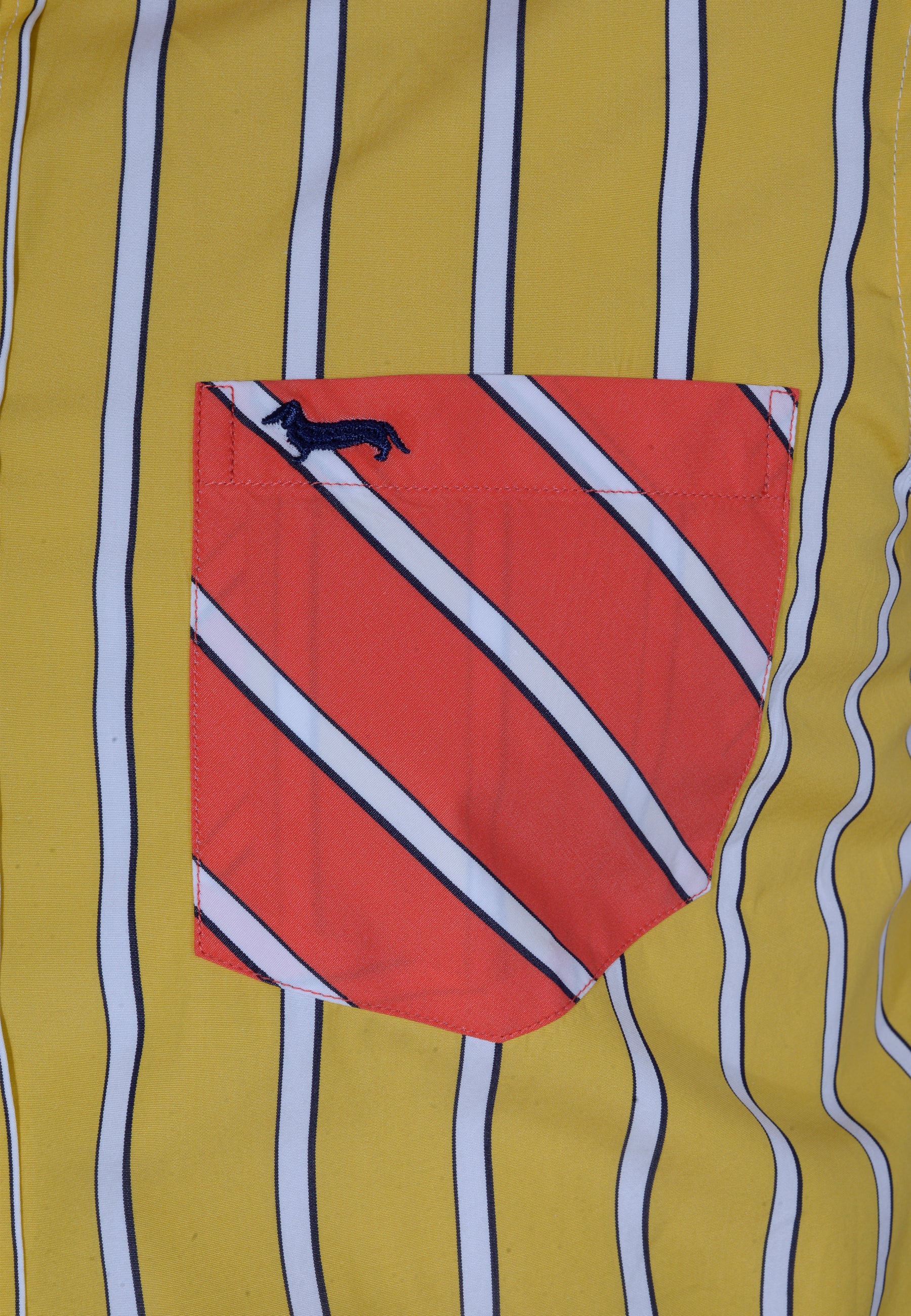 Camisa Hombre Rayas Azul/Blanco H&B