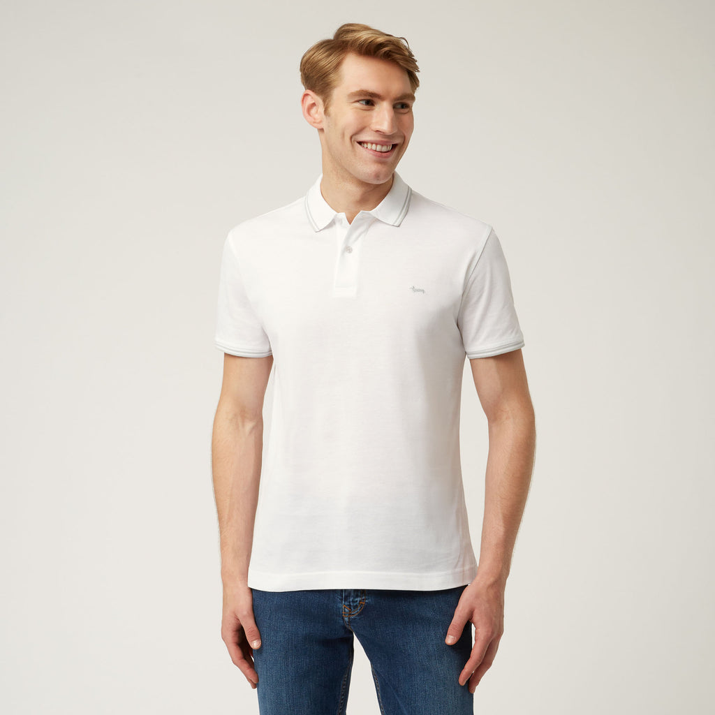 CAMISETA POLO HARMONT & BLAINE BLANCO ALGODON (LN1010N21054-100)