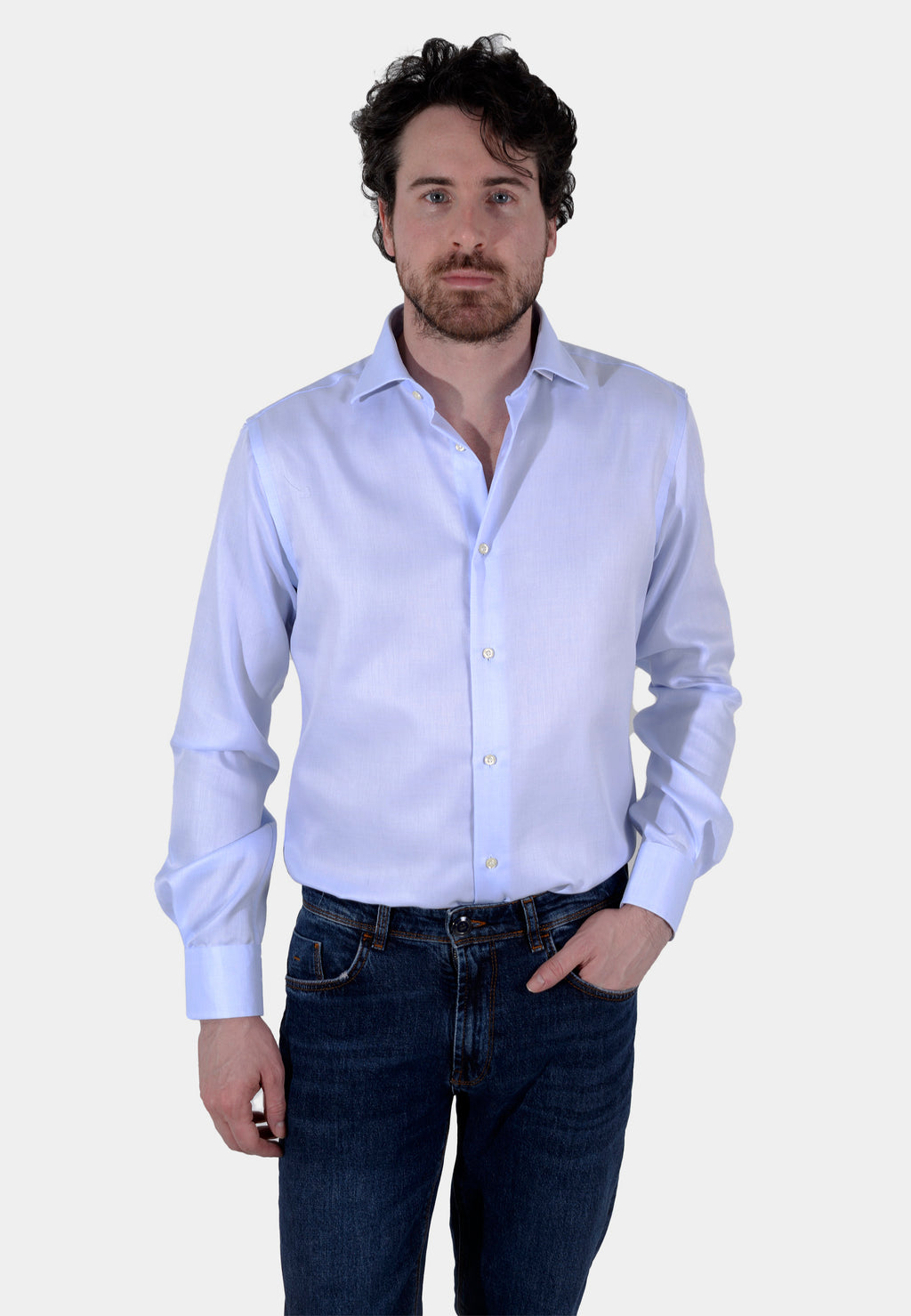 CAMISA BOGGI AZUL algodon (23A068702)