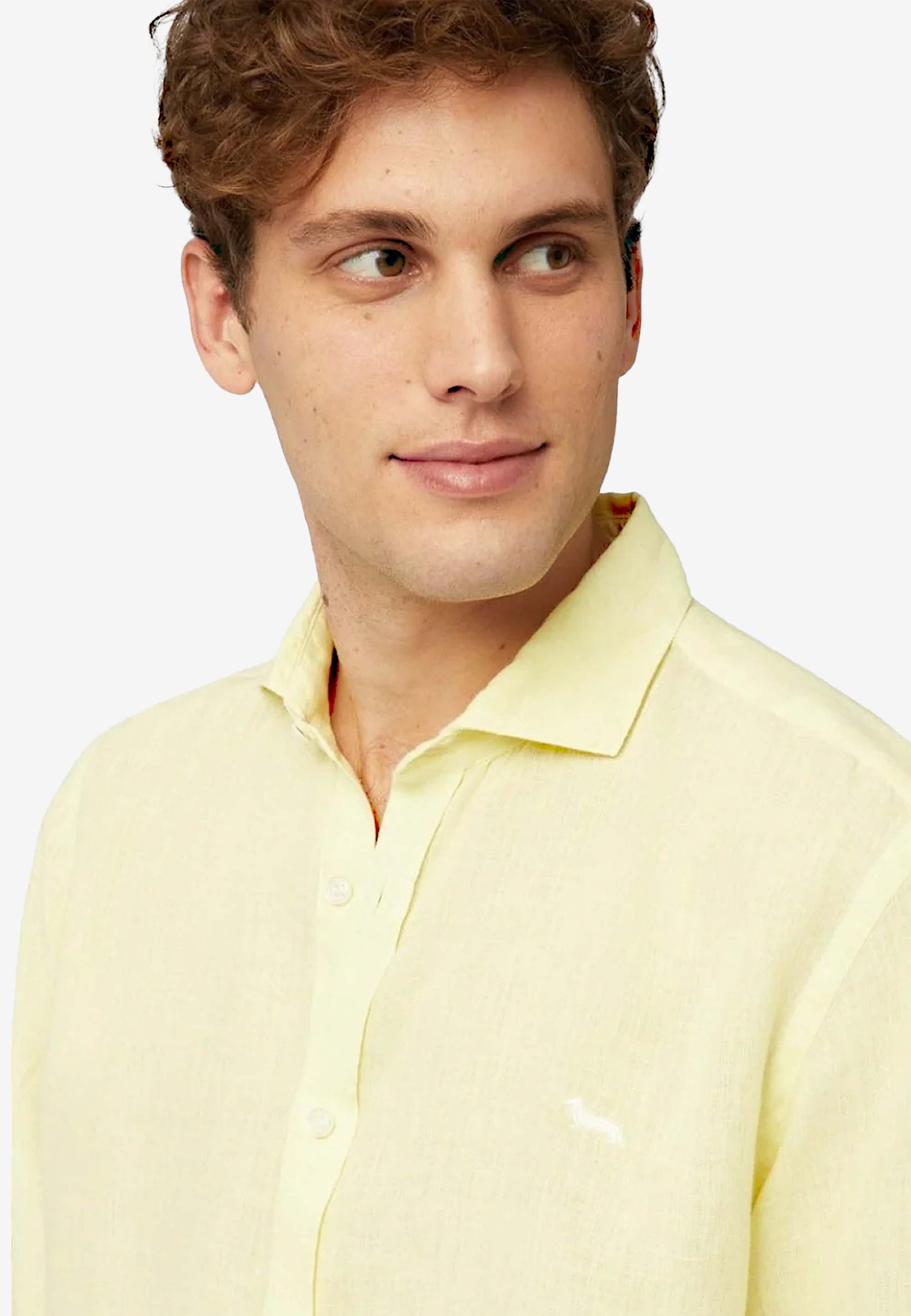 Camisa Amarilla De Lino H&B