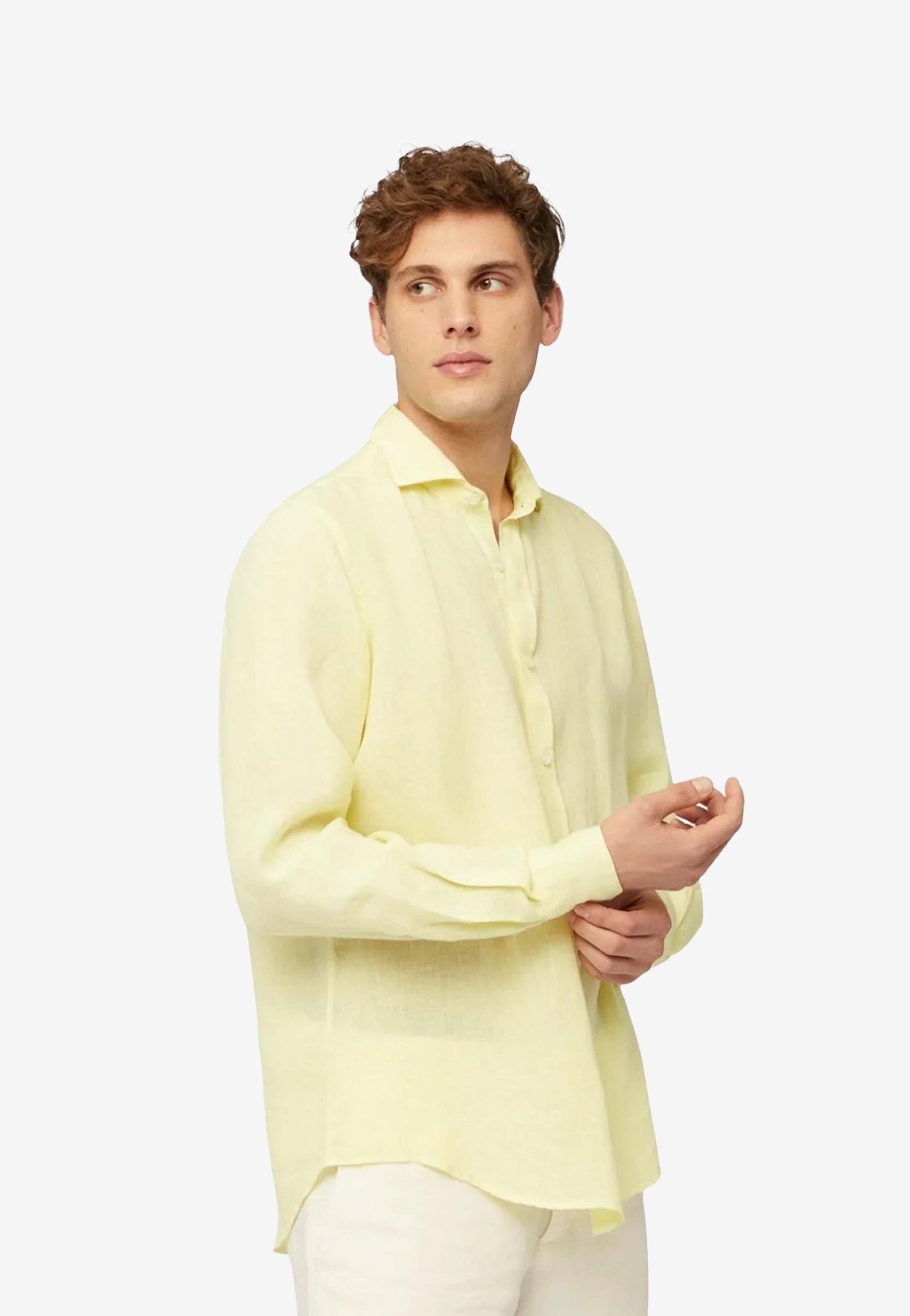 CAMISA HARMOT&BLAINE AMARILLO LINO (CRL001012833I-310)