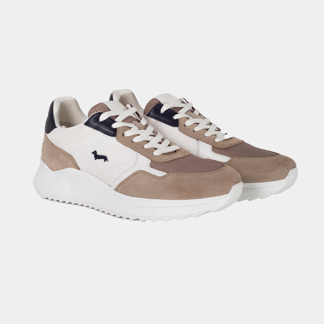 TENIS H&B SHOES BEIGE TEXTIL CUERO (EFM2410316240)