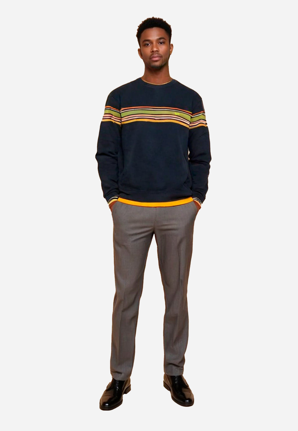 SWETER HARMONT & BLAINE AZUL ALG + LANA (HRM674030788)