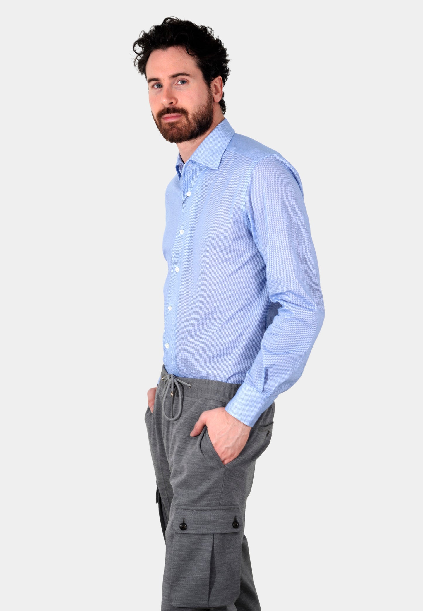 CAMISA CORNELIANI AZUL ALGODON (91P116-3111202-008)