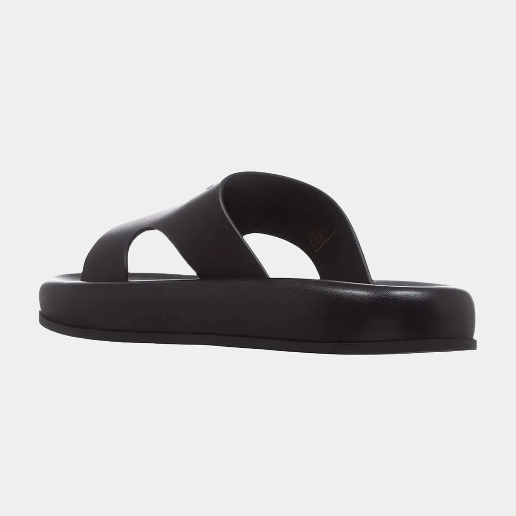 Sandalias Negras Cuero Dolce S.F.