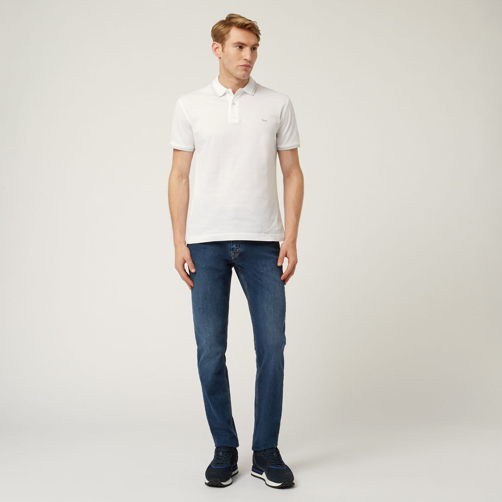 CAMISETA POLO HARMONT & BLAINE BLANCO ALGODON (LN1010N21054-100)