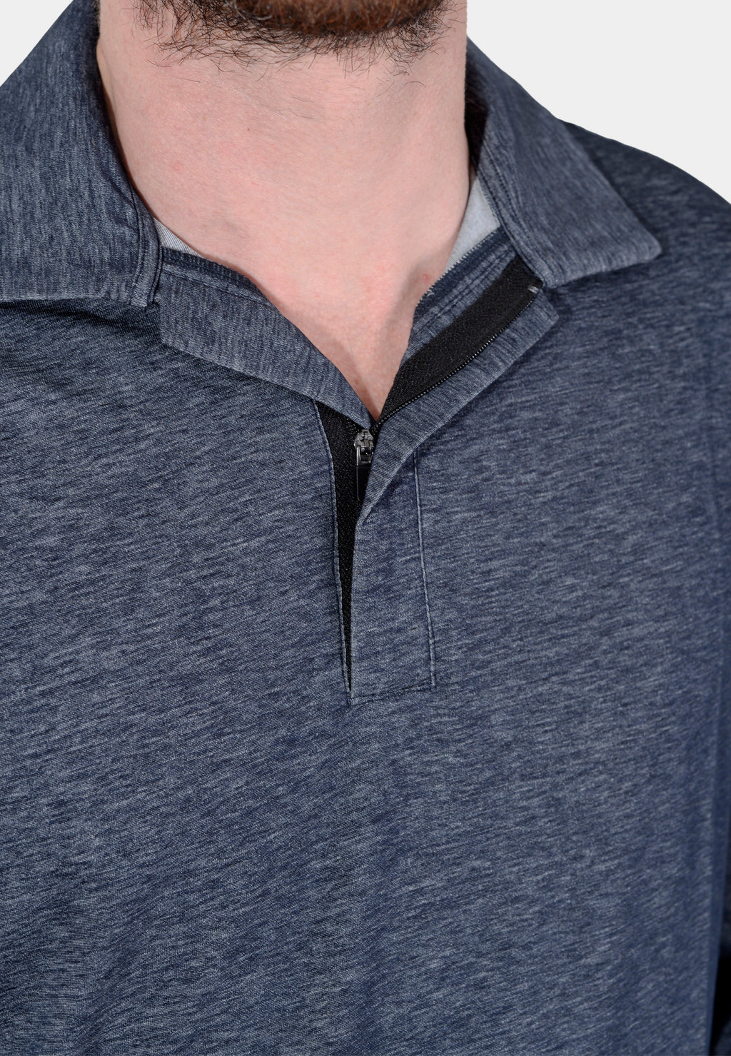 CAMISETA POLO BOGGI AZUL/  BTECH M/L ALGODON T-M IM868 (23A005101)