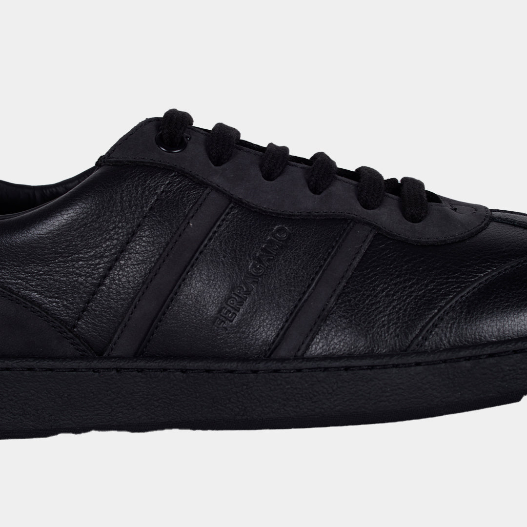 Tenis Dama Achille en Cuero Negro S.F.