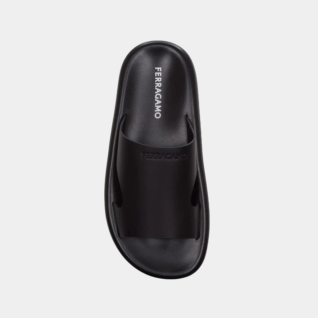 Sandalias Negras Cuero Dolce S.F.