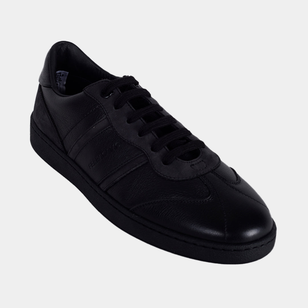 Tenis Dama Achille en Cuero Negro S.F.