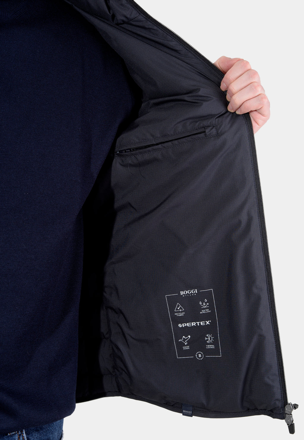 CHAQUETA BOGGI AZUL POLIES RECYCLED (23A003805)