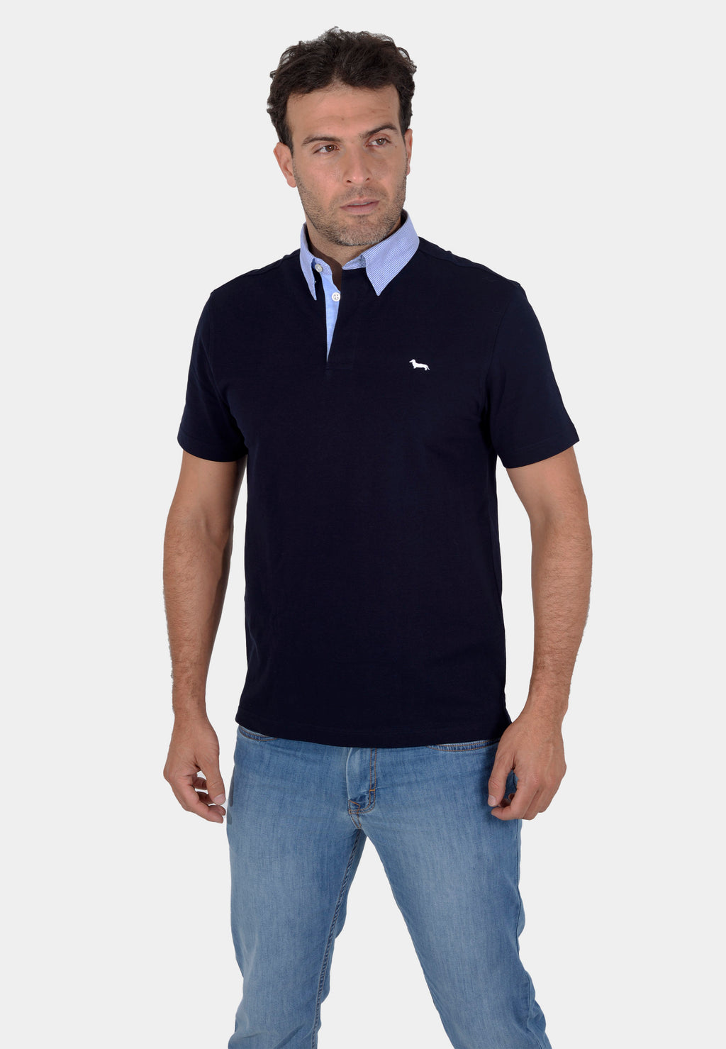 CAMISETA POLO HARMONT & BLAINE AZUL ALGODÓN (LRK003020746S10-801)