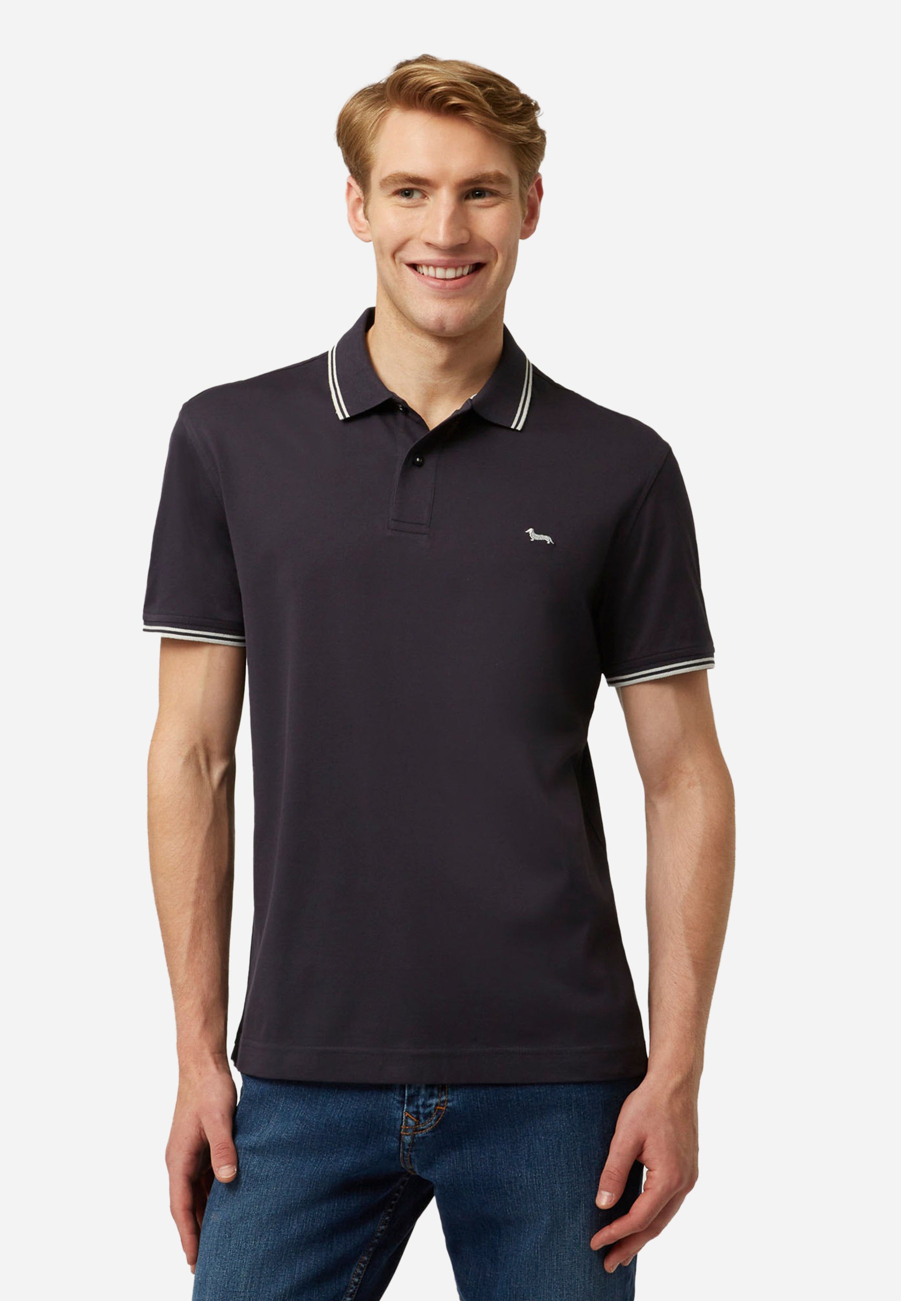 Camisa Polo Hombre Negra Logo H&B