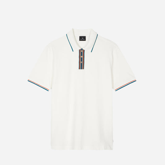 CAMISETA POLO PAUL SMITH BLANCO ALG + ELAS (M2R-096Z-N21511-02A)