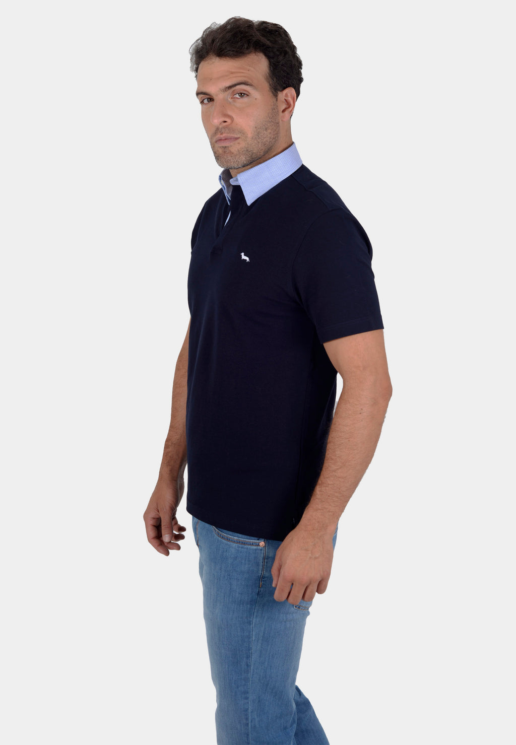 CAMISETA POLO HARMONT & BLAINE AZUL ALGODÓN (LRK003020746S10-801)