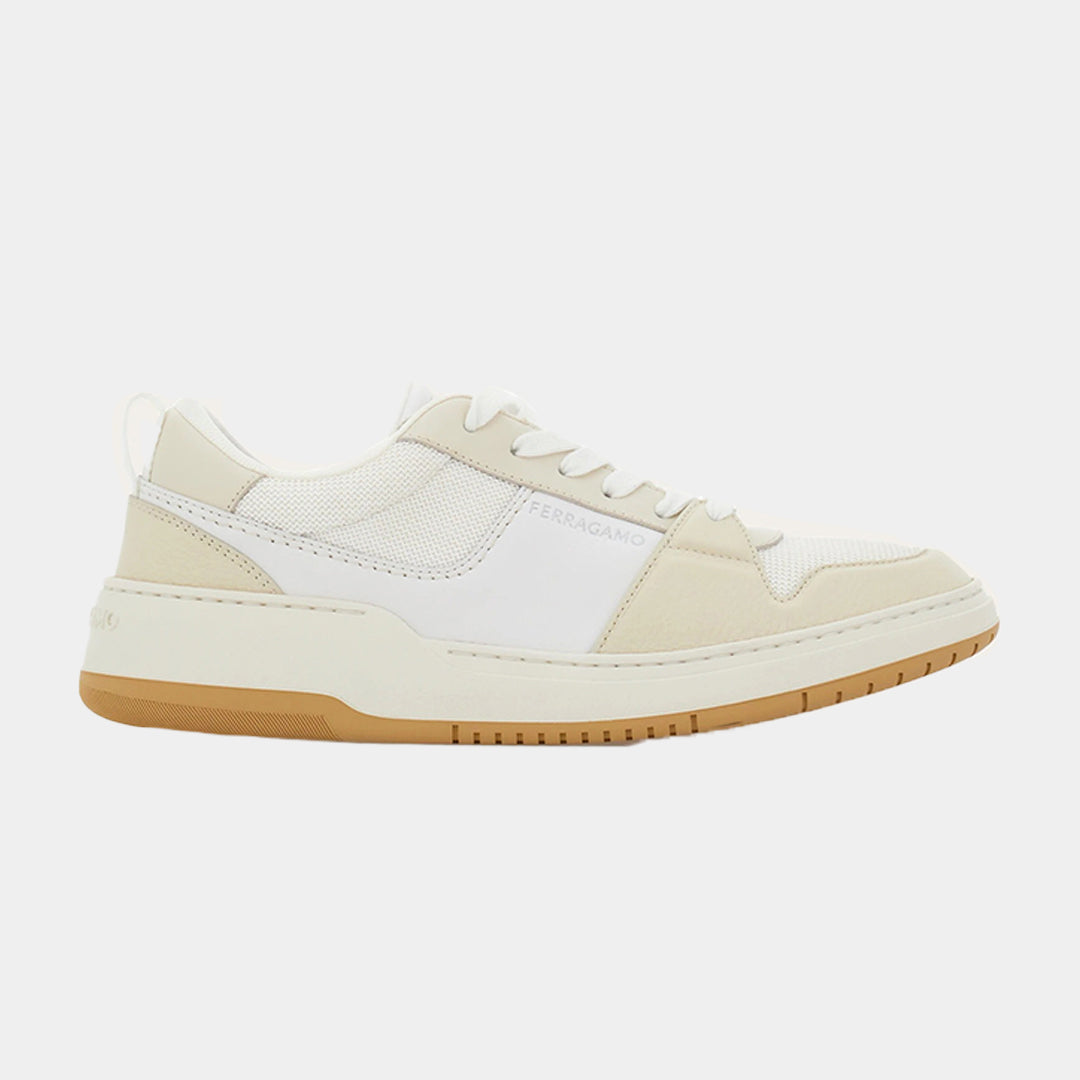 Tenis en Cuero/Textil Blanco Marfil S.F.