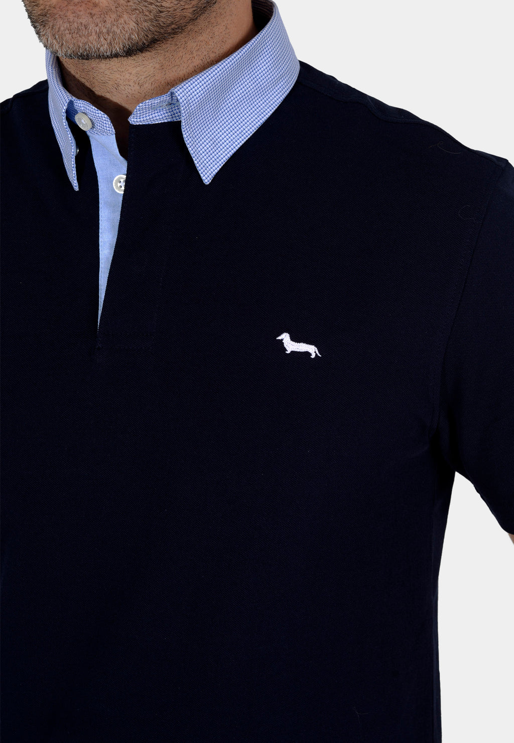 CAMISETA POLO HARMONT & BLAINE AZUL ALGODÓN (LRK003020746S10-801)
