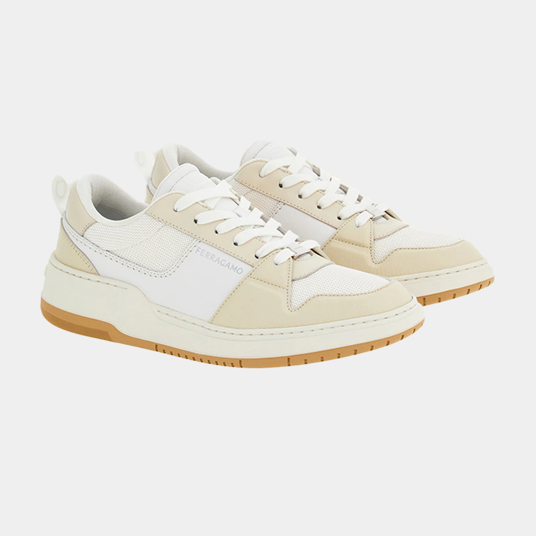 Tenis en Cuero/Textil Blanco Marfil S.F.