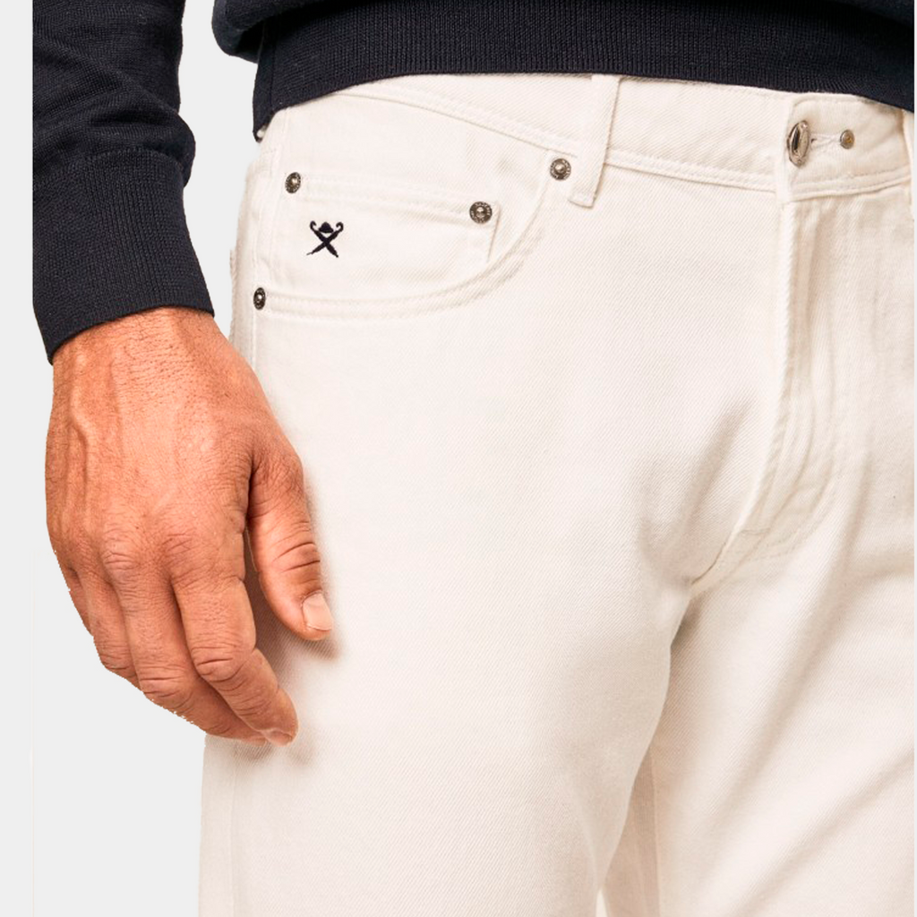 PANTALON HACKETT BLANCO 99% COTTON, 1% ELASTANE (HM212433R-800)
