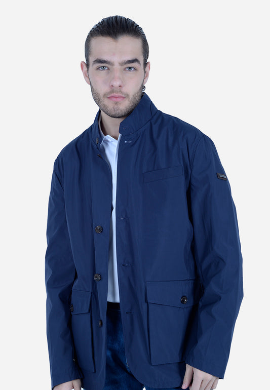 CHAQUETA HACKETT LONDON AZUL POLI + LANA (HM403079-595)