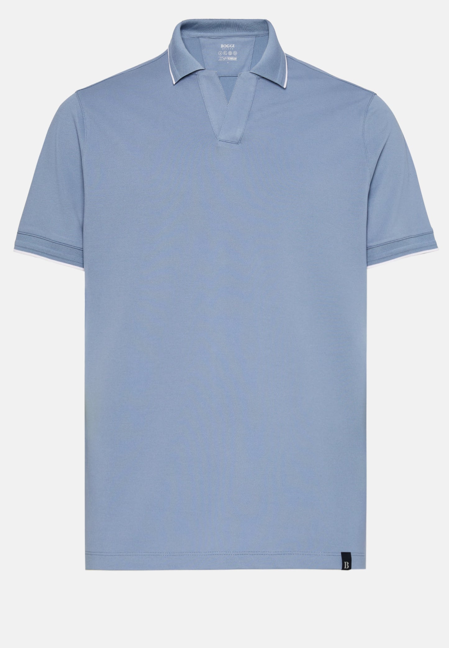 CAMISETA POLO BOGGI AZUL ALG + POLIE + ELAS