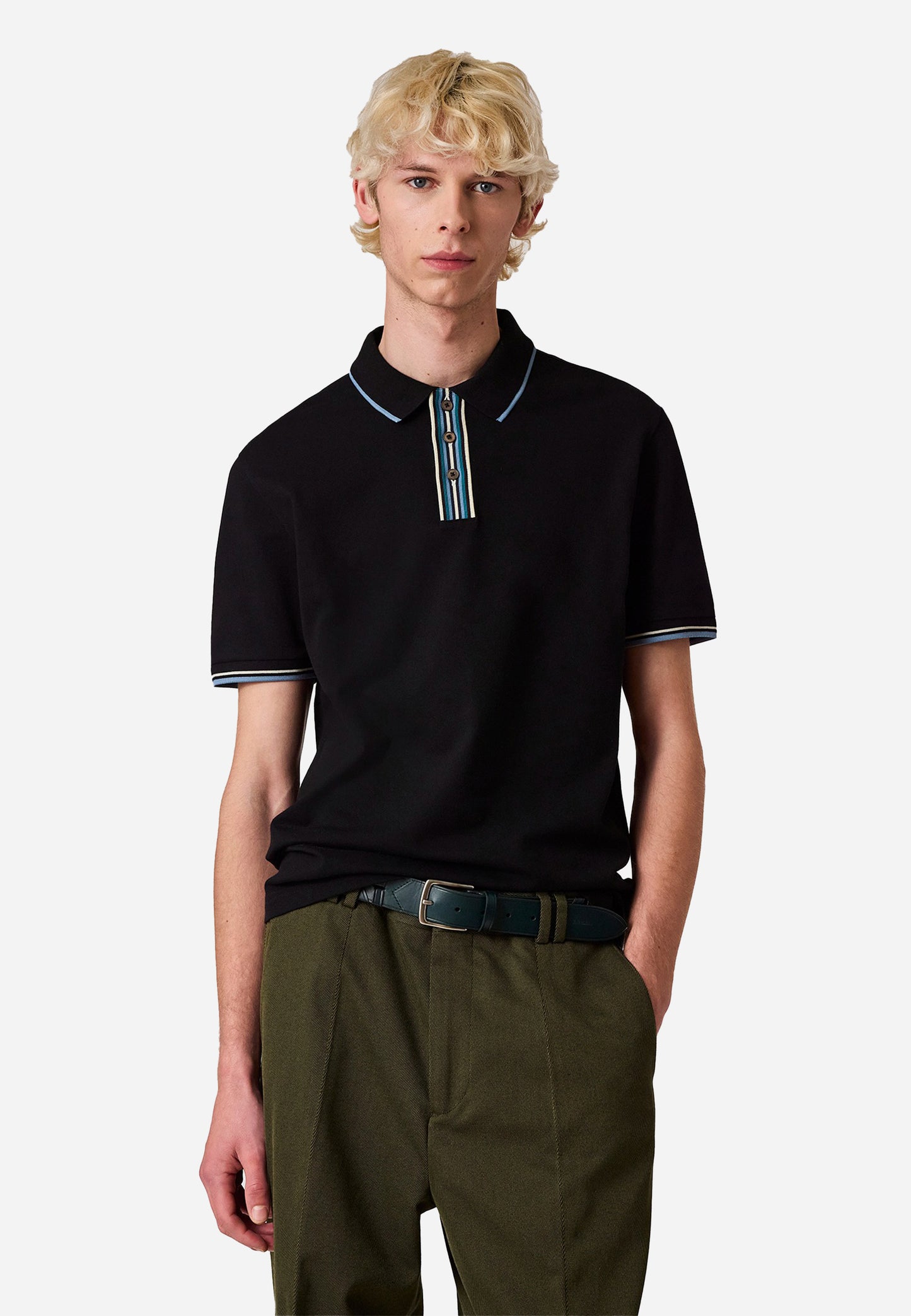 CAMISETA POLO PAUL SMITH NEGRO ALG + ELAS (M2R-096Z-N21511-79)