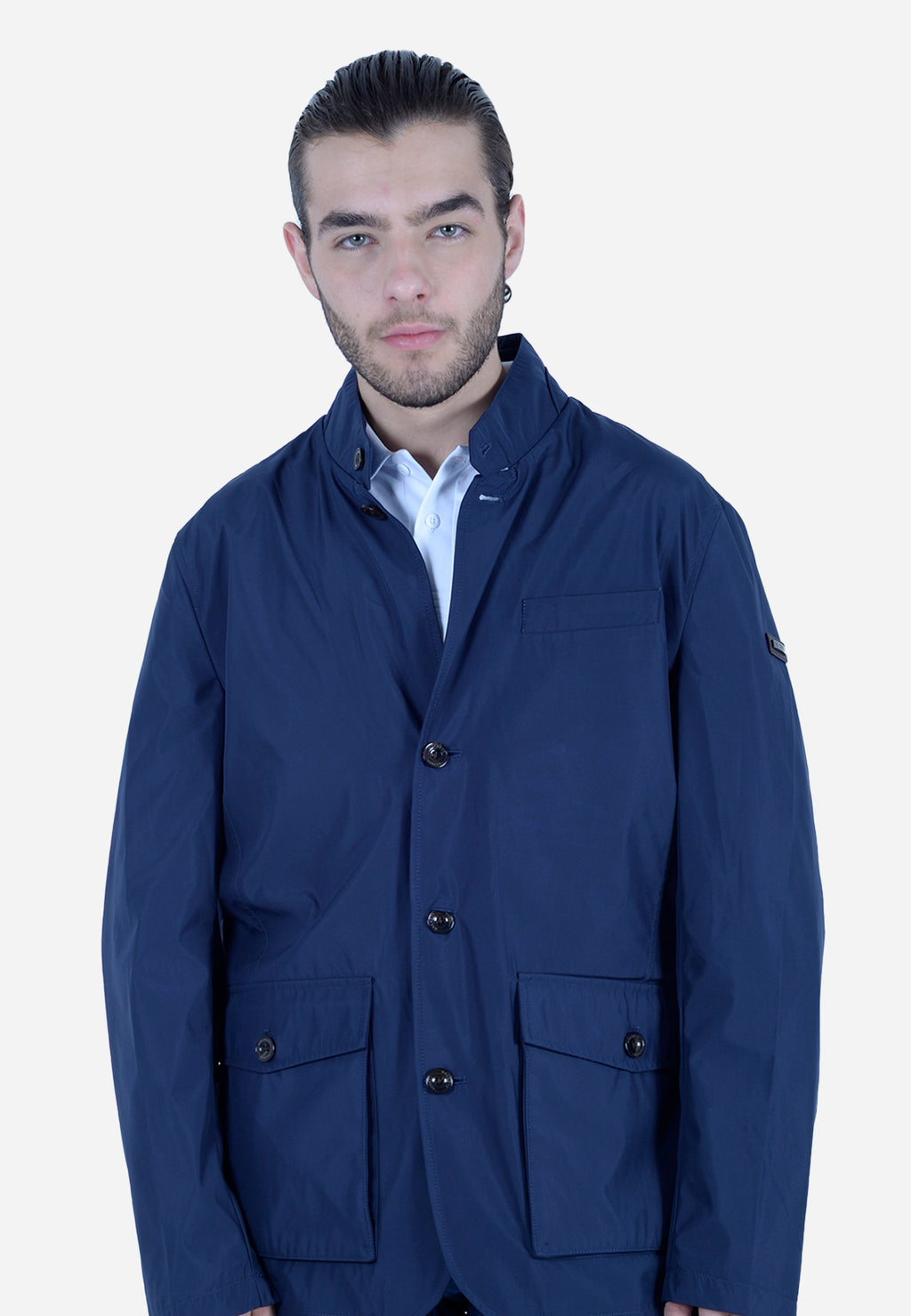 CHAQUETA HACKETT LONDON AZUL POLI + LANA (HM403079-595)
