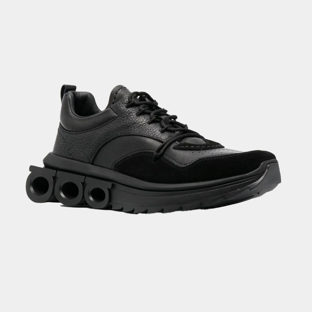 TENIS FERRAGAMO NEGRO CUERO