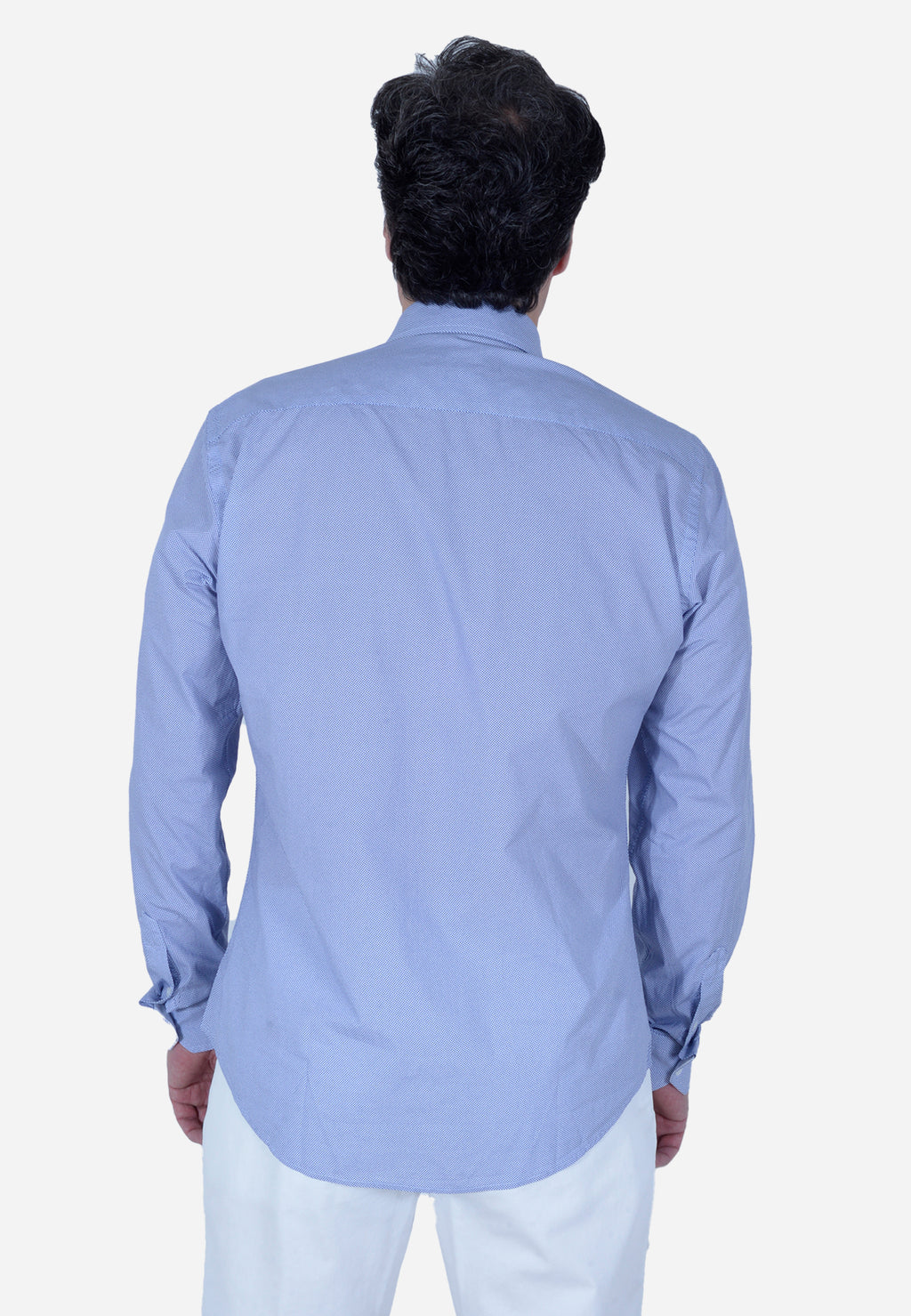 CAMISA HARMONT & BLAINE AZUL PUNTOS ALGODÓN (CNL026012820I-854)